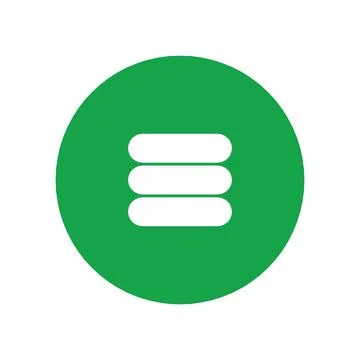 Coin Stack Savings Icon Color Circle Button Business Finance Symbol Vector Stock Illustration