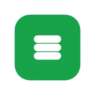 Coin Stack Savings Icon Color Rounded Square Button Business Finance Symbol Stock Illustration