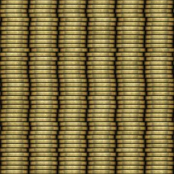 Coin stack seamless generated texture 스톡 일러스트
