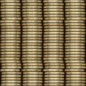 Coin stack seamless generated texture Stock Illustration
