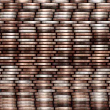 Coin stack seamless generated texture 스톡 일러스트