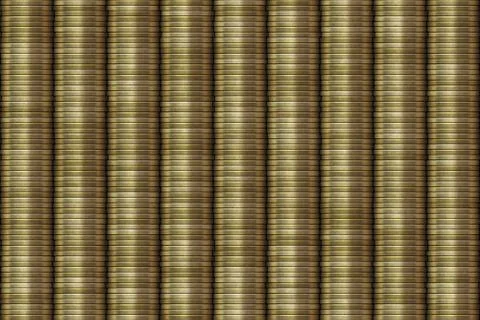 Coin Stacks Background Stock Illustration