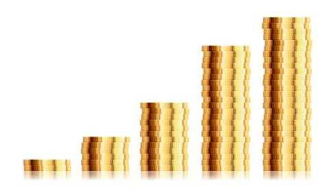 Coin stacks Stock Illustration