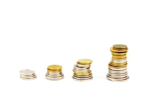 Coin stacks Stock Photos