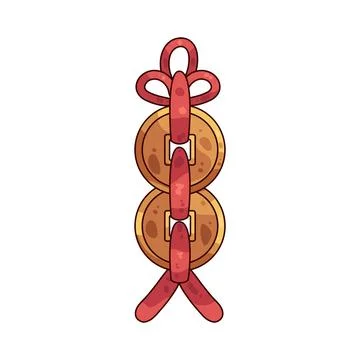 Coin string illustration Ilustración de archivo