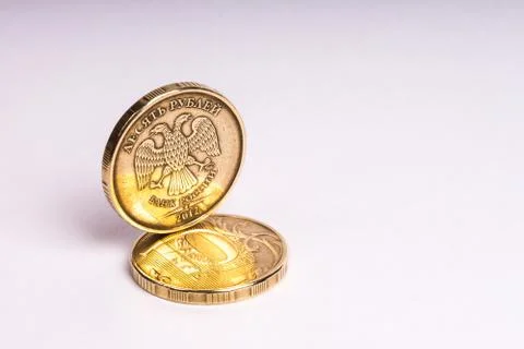 The coin. Ten rubles. Stock Photos