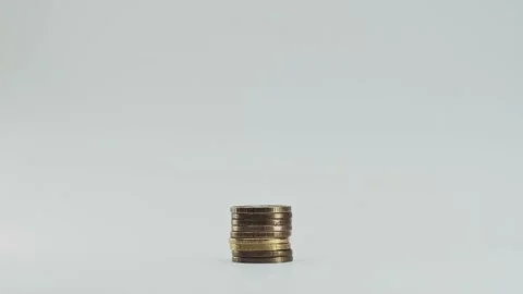 The coin tower is getting bigger Stock Footage 186620300