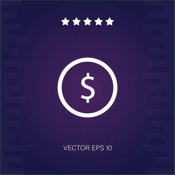Coin vector icon Stock Illustration