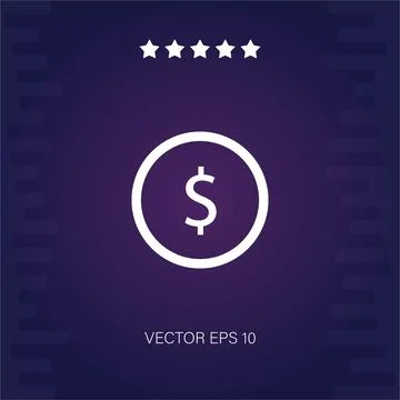 Coin vector icon Stock Illustration