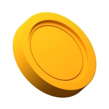 Coin on White Background Isolated 3D Illustration Stock Illustration