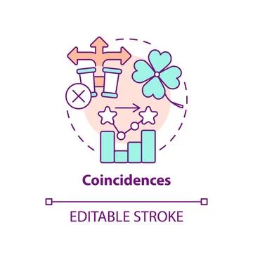 Coincidences concept icon Stock Illustration