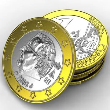 Coin.Europe.1 Euro.Belgium.LP 3D Model