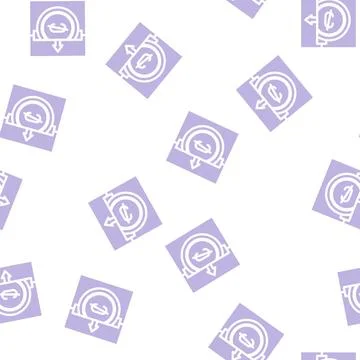Coins acceptance glyph vector seamless pattern Illustrazione stock