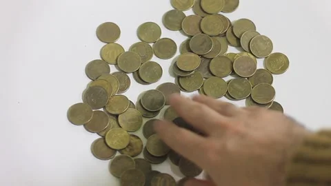 Coins and banknotes Stock Footage 239068493