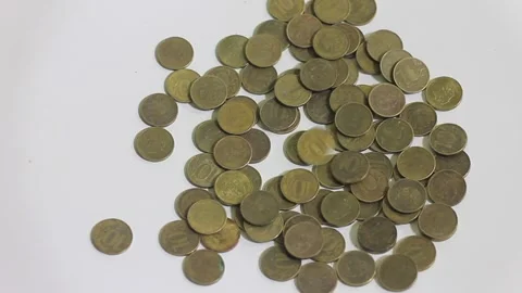 Coins and banknotes Stock Footage 239068499