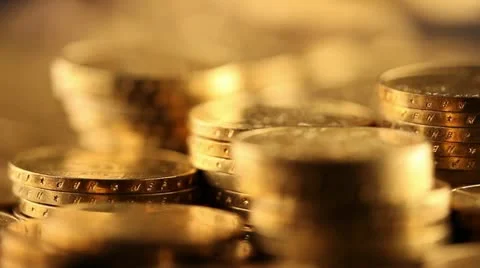 Coins and gold Video stock 20543552