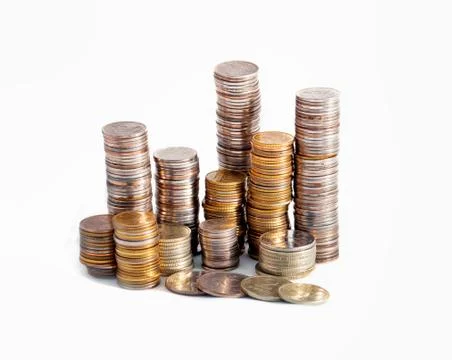 Coins background Stock Photos