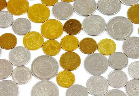 Coins background Stock Photos