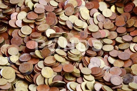 Coins background Stock Photos