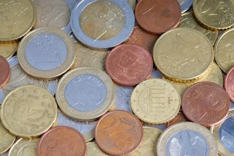 Coins background Stock Photos