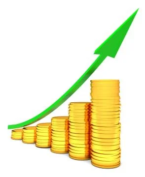 Coins chart Stock Illustration