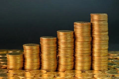 Coins chart Stock Photos