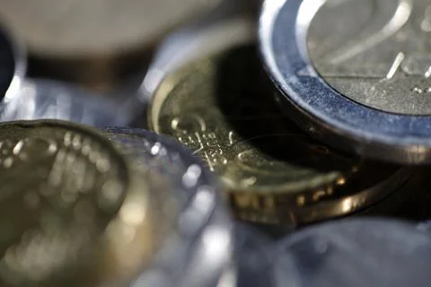 Coins - close up Stock Photos