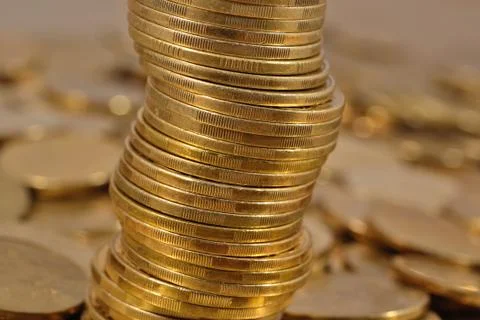 Coins close up Stock Photos