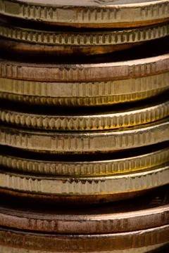 Coins closeup Stock Photos