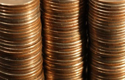 Coins closeup Stock Photos