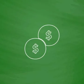 Coins computer symbol Stock Illustration