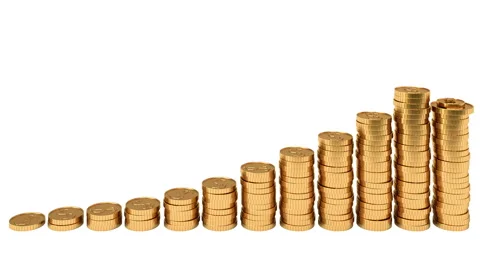 Coins diagram Stock Footage 47862896