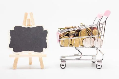 Coins of different value. Stock-Fotos