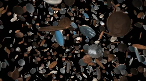 Coins exploding Video stock 41293446