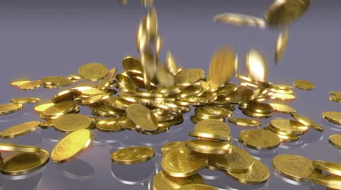 Coins fall Stock Footage 38431983
