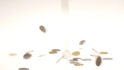 COINS FALLING Stock Footage 121266106
