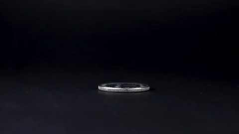 Coins Falling In Slow motion Stock Footage 137164849
