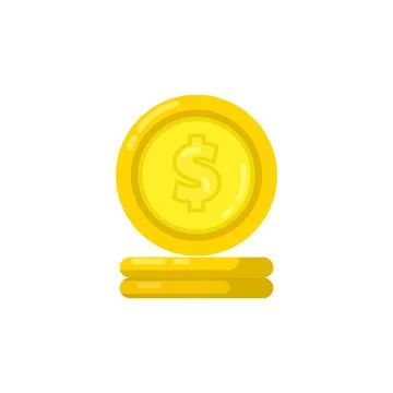 Coins flat icon. vector illustration Stock Illustration