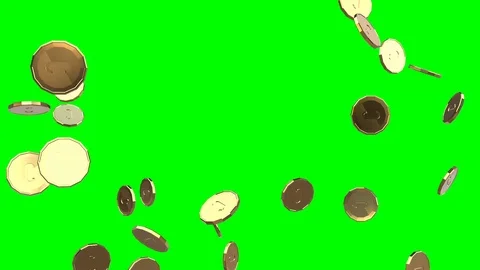 Coins fly in Stock Footage 96712044