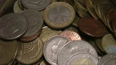 Coins Stock Footage
