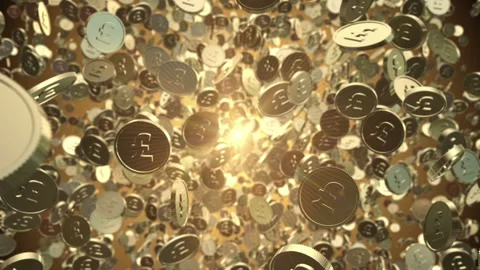 COINS GBP Stock Footage 105615946