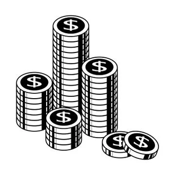 Coins icon. Stock Illustration