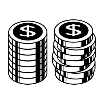 Coins icon. Stock Illustration