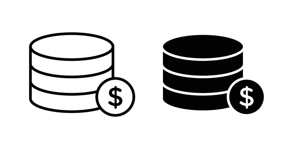 Coins icon Illustration set. Vector Eps10 for apps イラスト素材