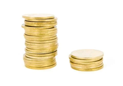 Coins isolated Stock Photos