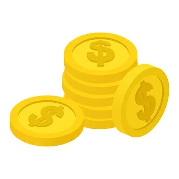 Coins isometric icon Stock Illustration