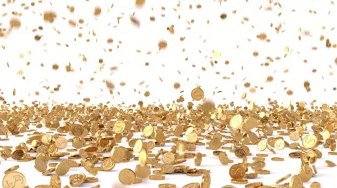 coins rain | Stock Video | Pond5