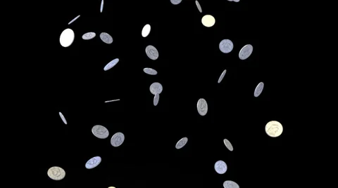 Coins Rain  库存影片 37258949