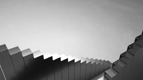 Coins roll on economic ladders. Stock Footage 100921985