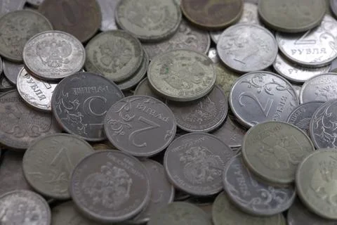Coins of the Russian Federation Stock Photos